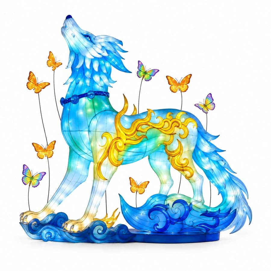 LED Wolf Decorative